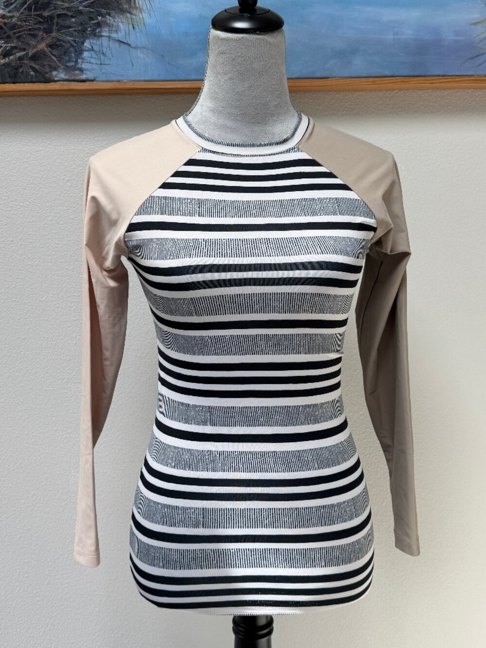 SEEA Rashguard, long sleeve, color block, UPF 30+ to 50+
